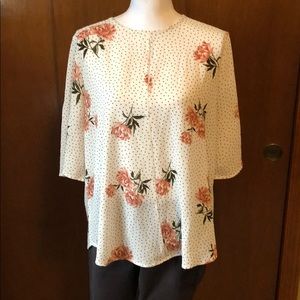 Flower and polka dot